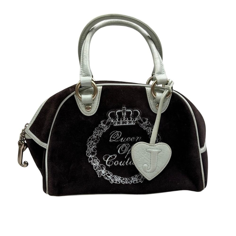 Juicy Couture Vintage Brown & Mint Bowler Bag La Couture